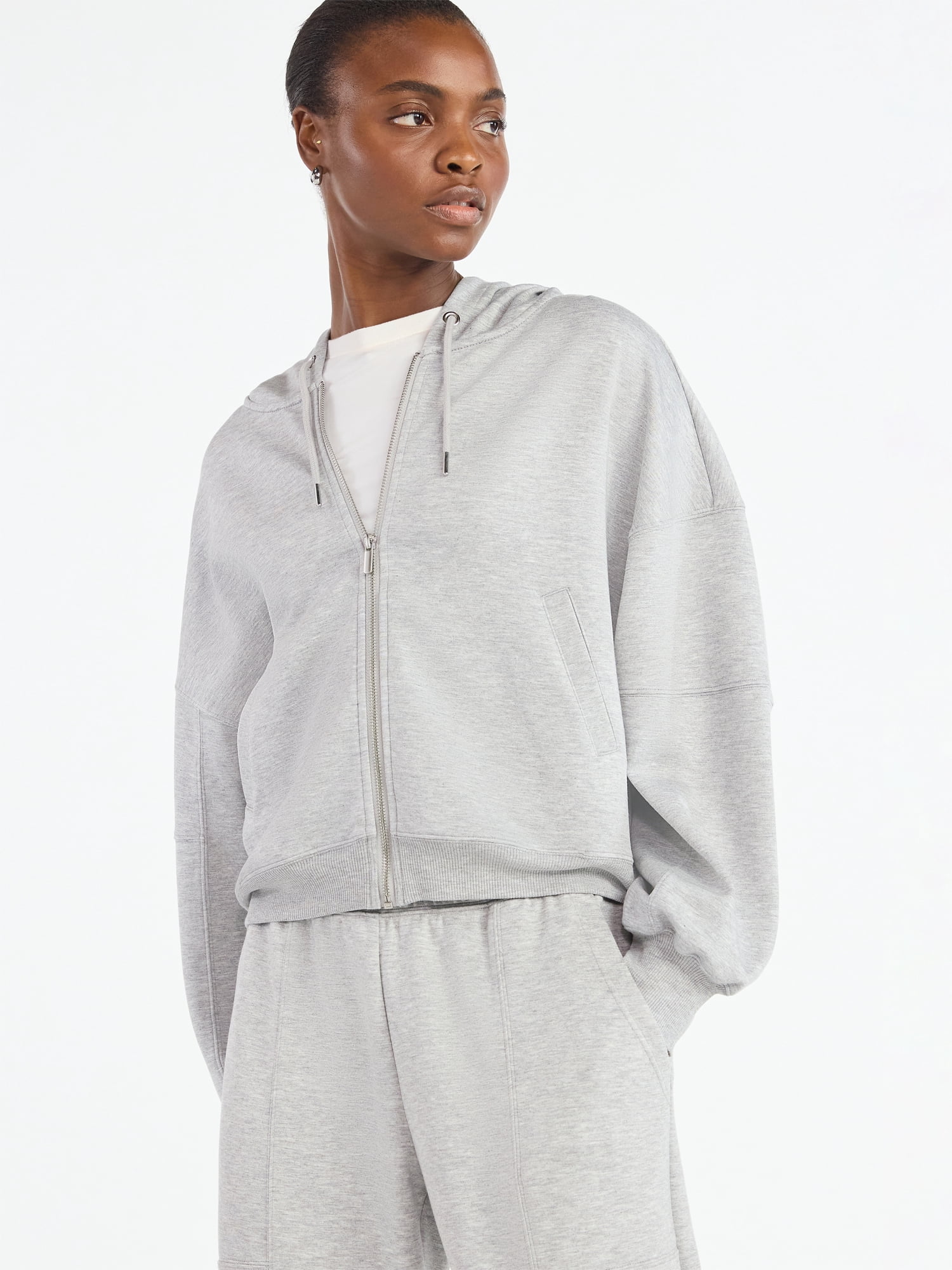 Scoop Women's and Women's Plus New Scubaknit Barrel Hoodie, Sizes XS-4X