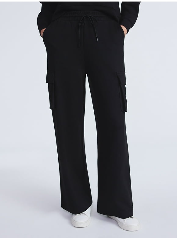 Women's and Women's Plus New Scubaknit Cargo Pants, Sizes XS-4X