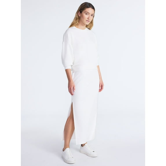 Scoop Women's and Women's Plus New Scubaknit Column Maxi Skirt, Sizes XS-4X