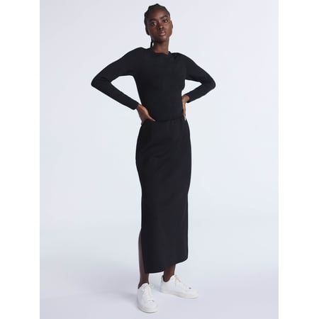 Scoop Women's and Women's Plus New Scubaknit Column Maxi Skirt, Sizes XS-4X