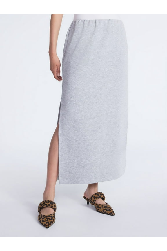 Women's and Women's Plus New Scubaknit Column Maxi Skirt, Sizes XS-4X