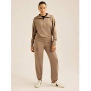 Scoop Women’s & Women's Plus Ultimate ScubaKnit Half Zip Sweatshirt, Sizes XS-4X