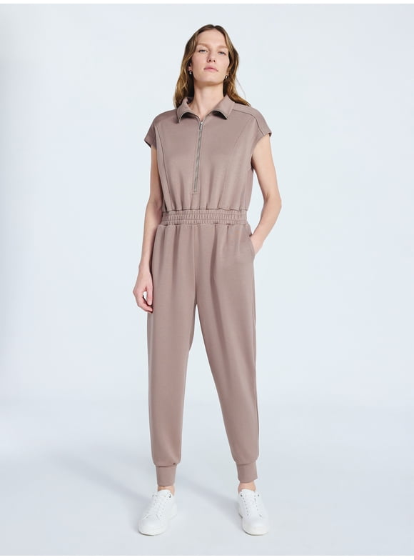 Women's and Women's Plus New Scubaknit Jumpsuit, Sizes XS-4X
