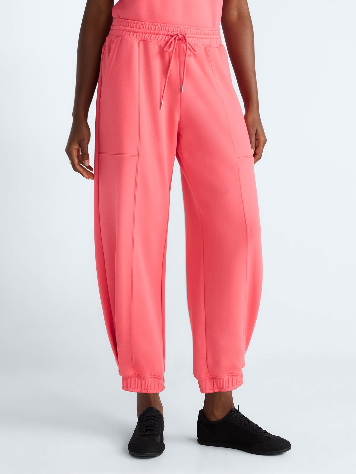Scoop Women's and Women's Plus New Scubaknit Barrel Pants, Sizes XS-4X