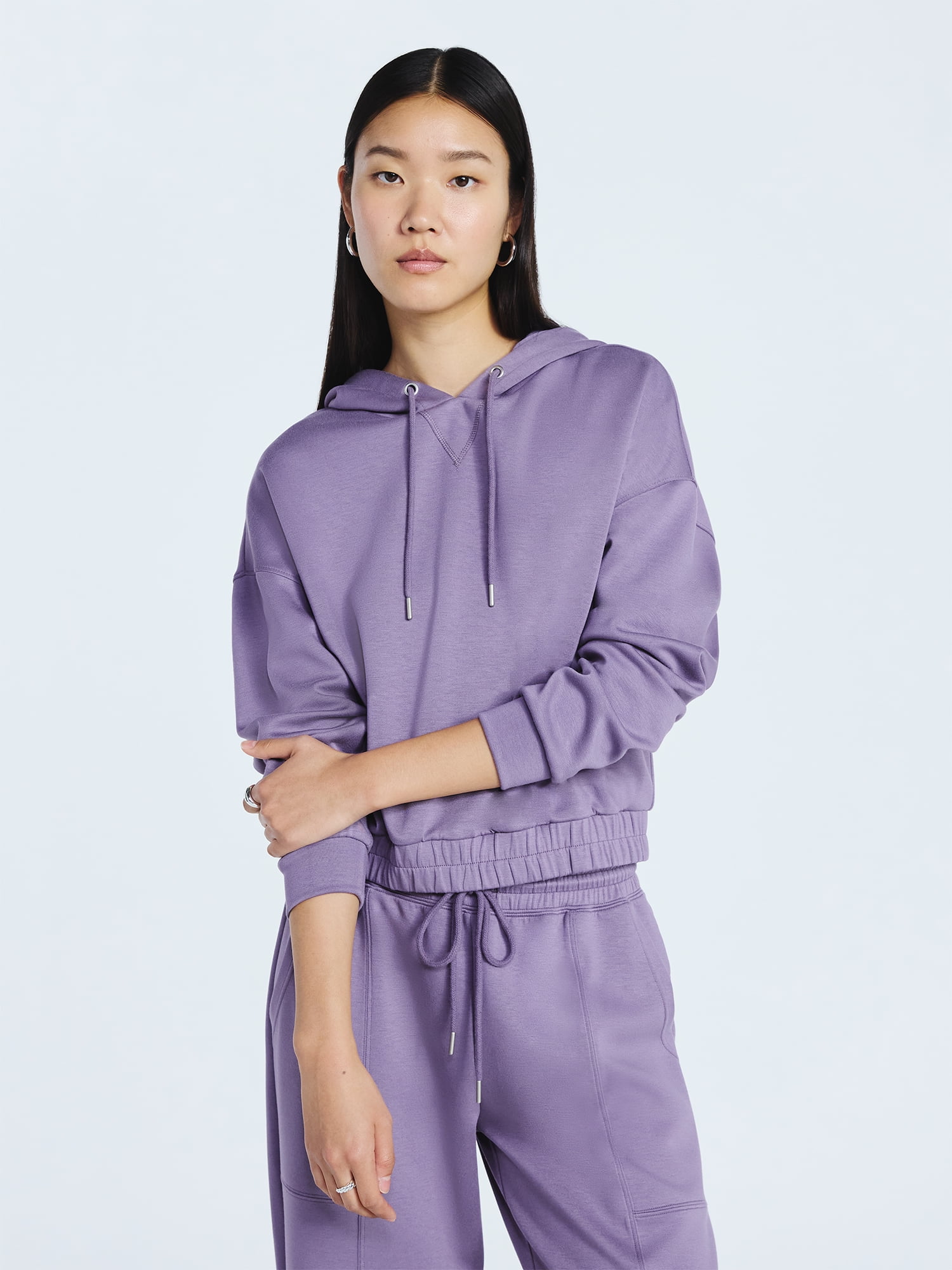 Scoop Women's and Women's Plus New Scubaknit Pullover Hoodie, Sizes XS-4X