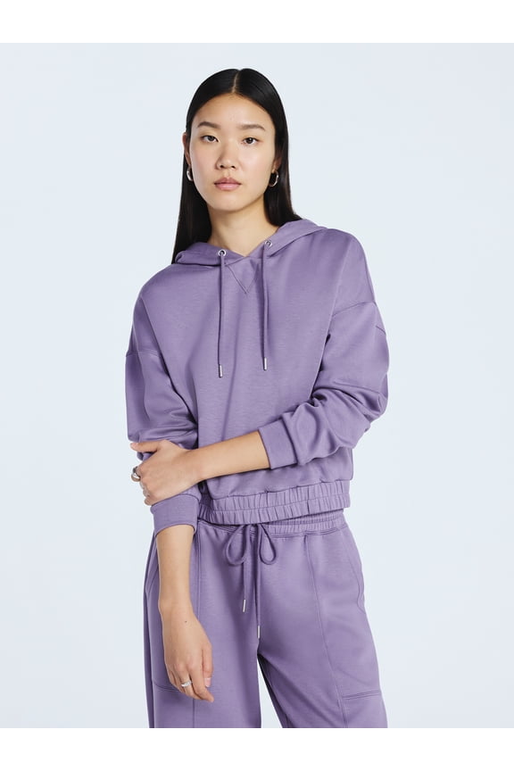 Women's and Women's Plus New Scubaknit Pullover Hoodie, Sizes XS-4X