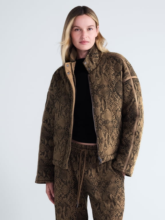 Women's and Women's Plus Scubaknit Quilted Jacket, Sizes XS-4X