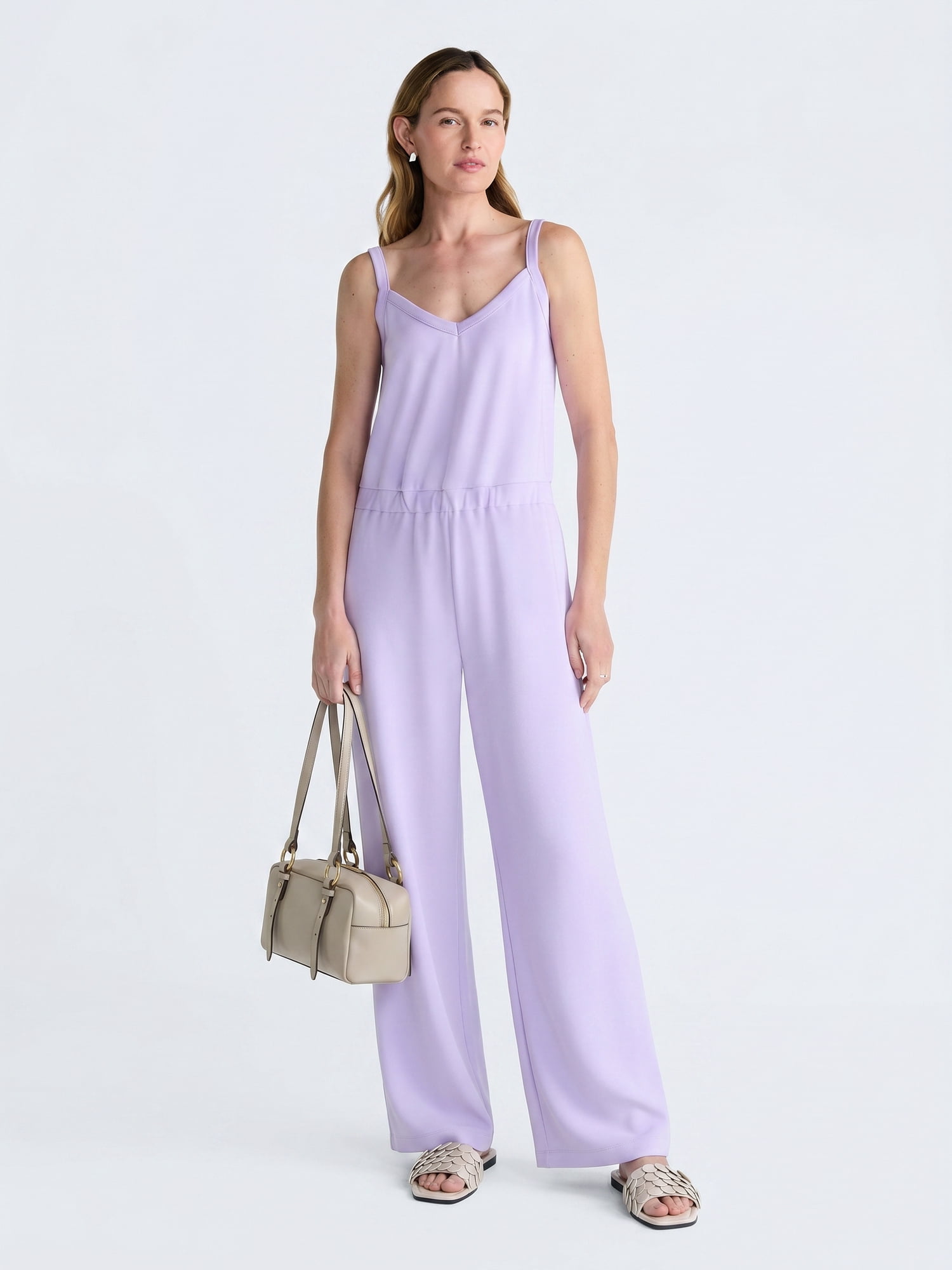 Scoop Women's and Women's Plus Scubaknit Tank Jumpsuit, Sizes XS-4X