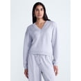 thumbnail image 1 of Scoop Women's and Women's Plus V-Neck Sweatshirt, Sizes XS-4X, 1 of 5