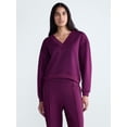 thumbnail image 1 of Scoop Women's and Women's Plus V-Neck Sweatshirt, Sizes XS-4X, 1 of 6