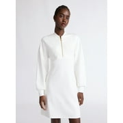 SCOOP Women's and Women's Plus New Scubaknit Zip Front Mini Dress, Sizes XS-4X