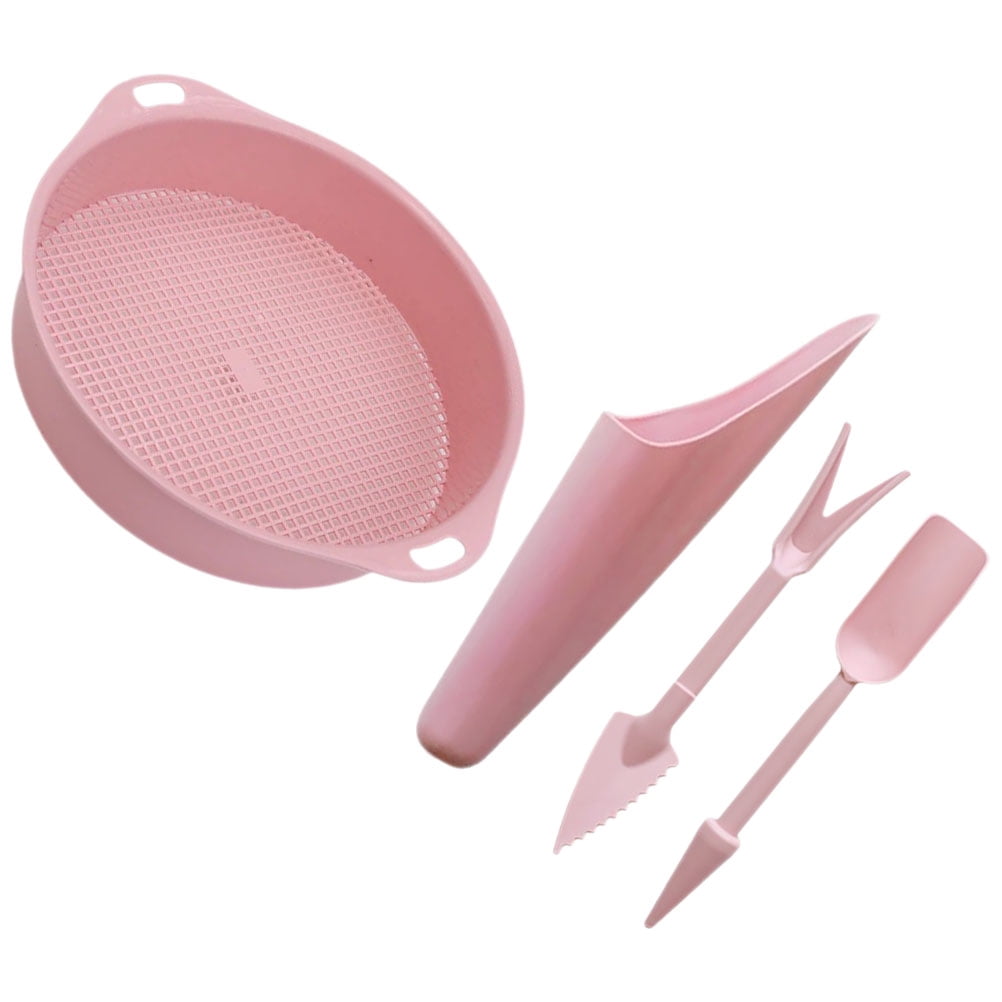 Scoop Shovel Filter Indoor Plant Tools Garden Shovels Gardening Soil Sieve Household Pink