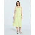 thumbnail image 1 of Scoop Women's and Women's Plus Stretch Cotton Blend Midi Basque Dress, Sizes XS-XXL, 1 of 4