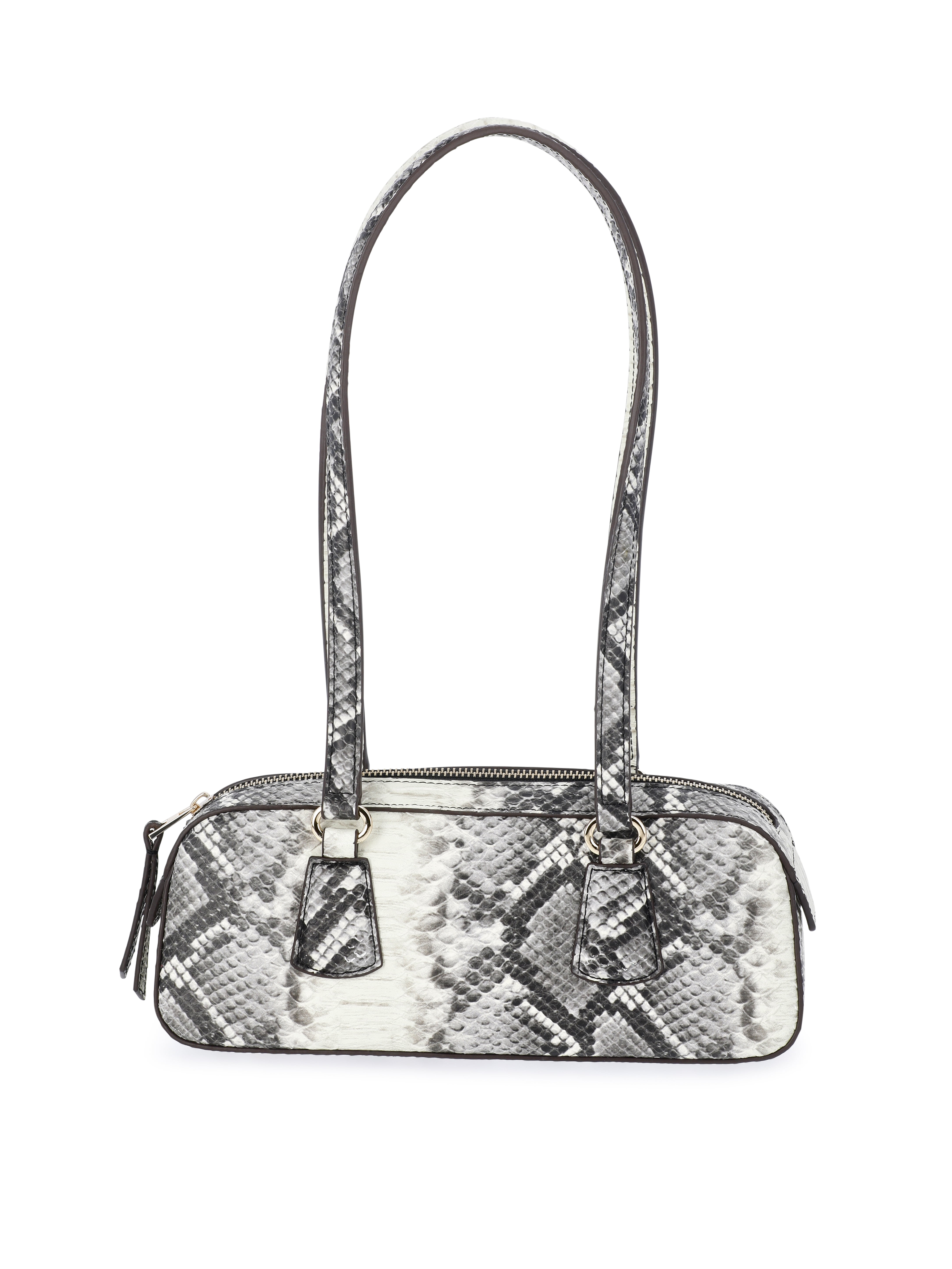 Scoop Women's Faux Snakeskin Small East West Shoulder Bag