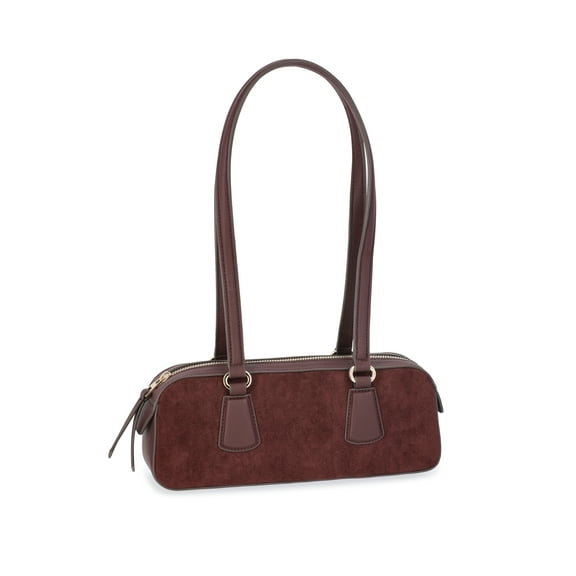 Scoop Women's Small East West Faux Suede Shoulder Bag, Velvet Rose