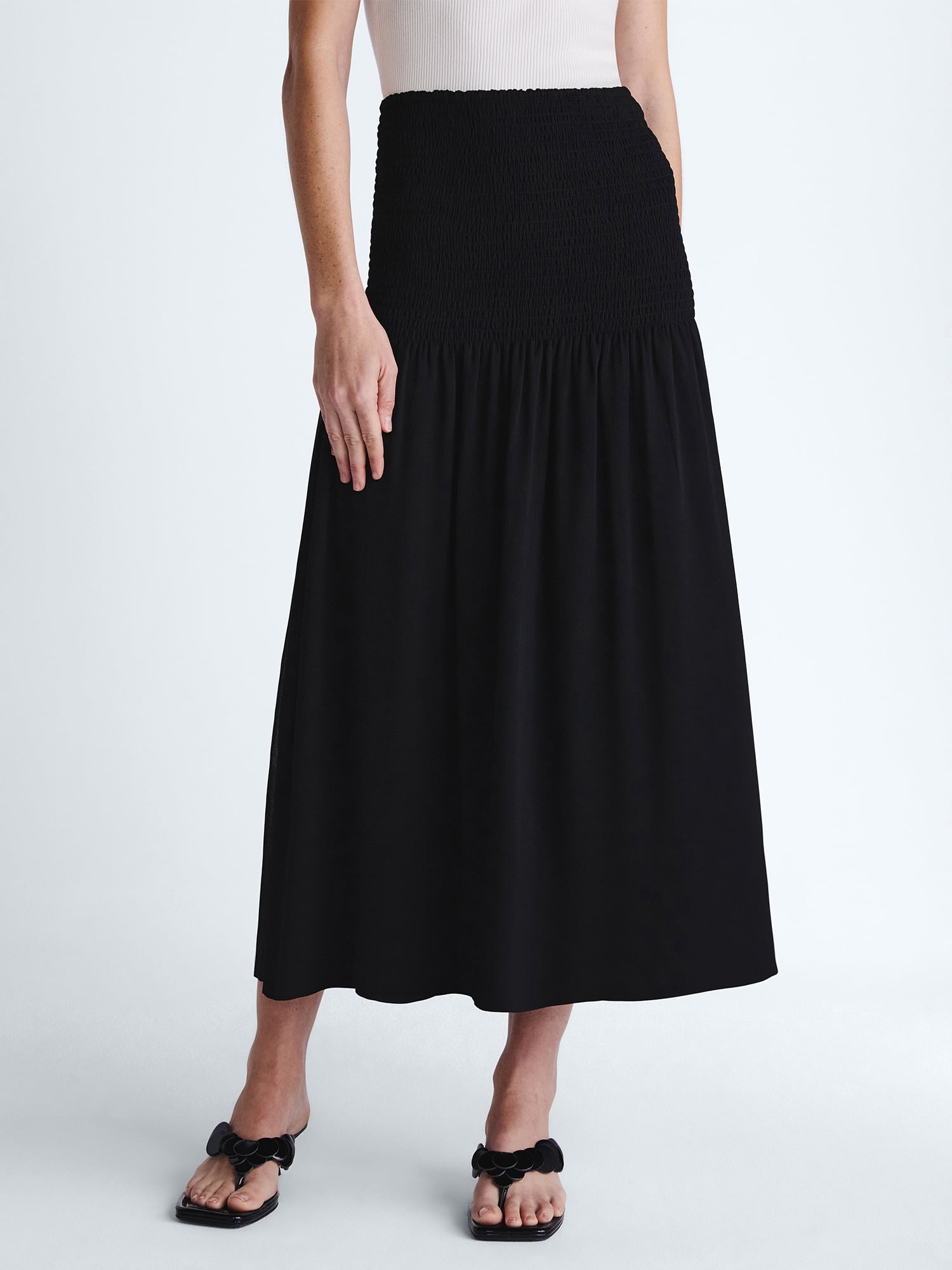 Scoop Women’s and Women’s Plus Smocked Maxi Skirt, Sizes XS-4X