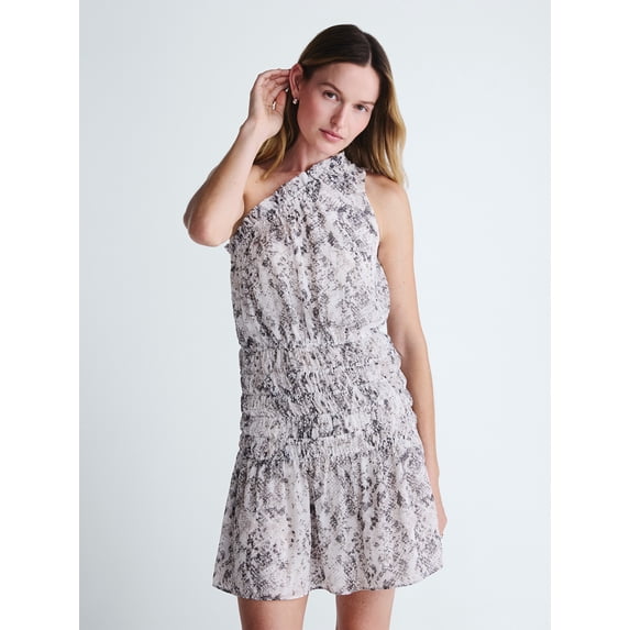 Scoop Women's and Women's Plus Smocked Ruffle Mini Dress, Sizes XS-4X