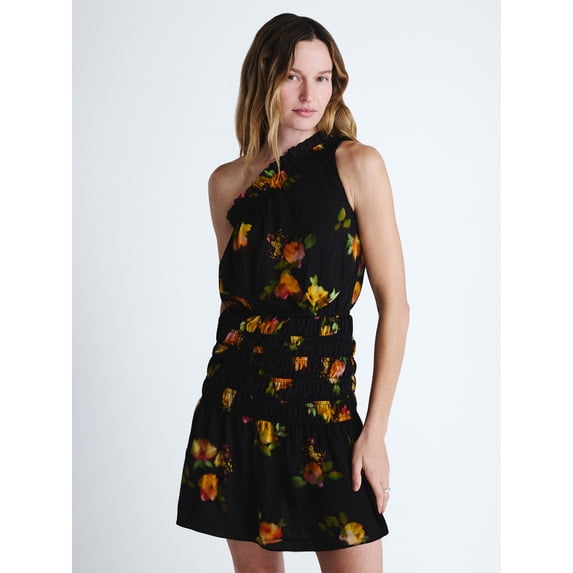Scoop Women's and Women's Plus Smocked Ruffle Mini Dress, Sizes XS-4X