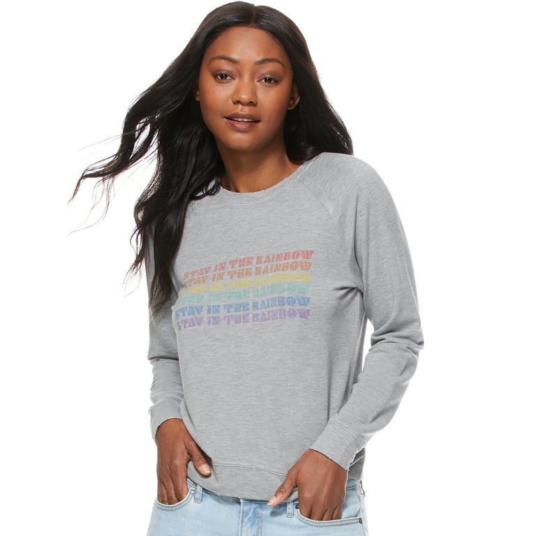 Scoop Stay in the Rainbow Sweatshirt Women s Walmart