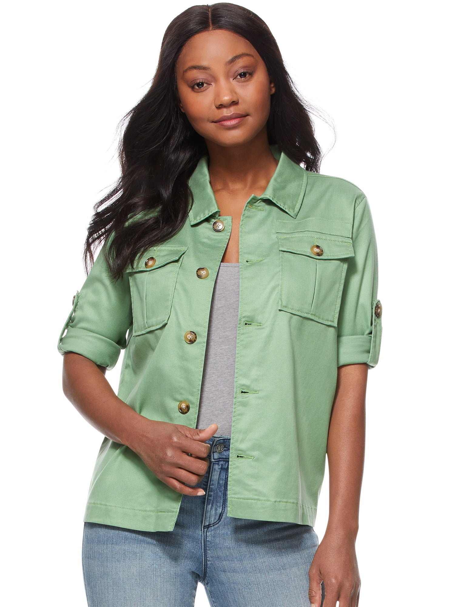 Scoop Surplus Shirt Jacket Women s Walmart