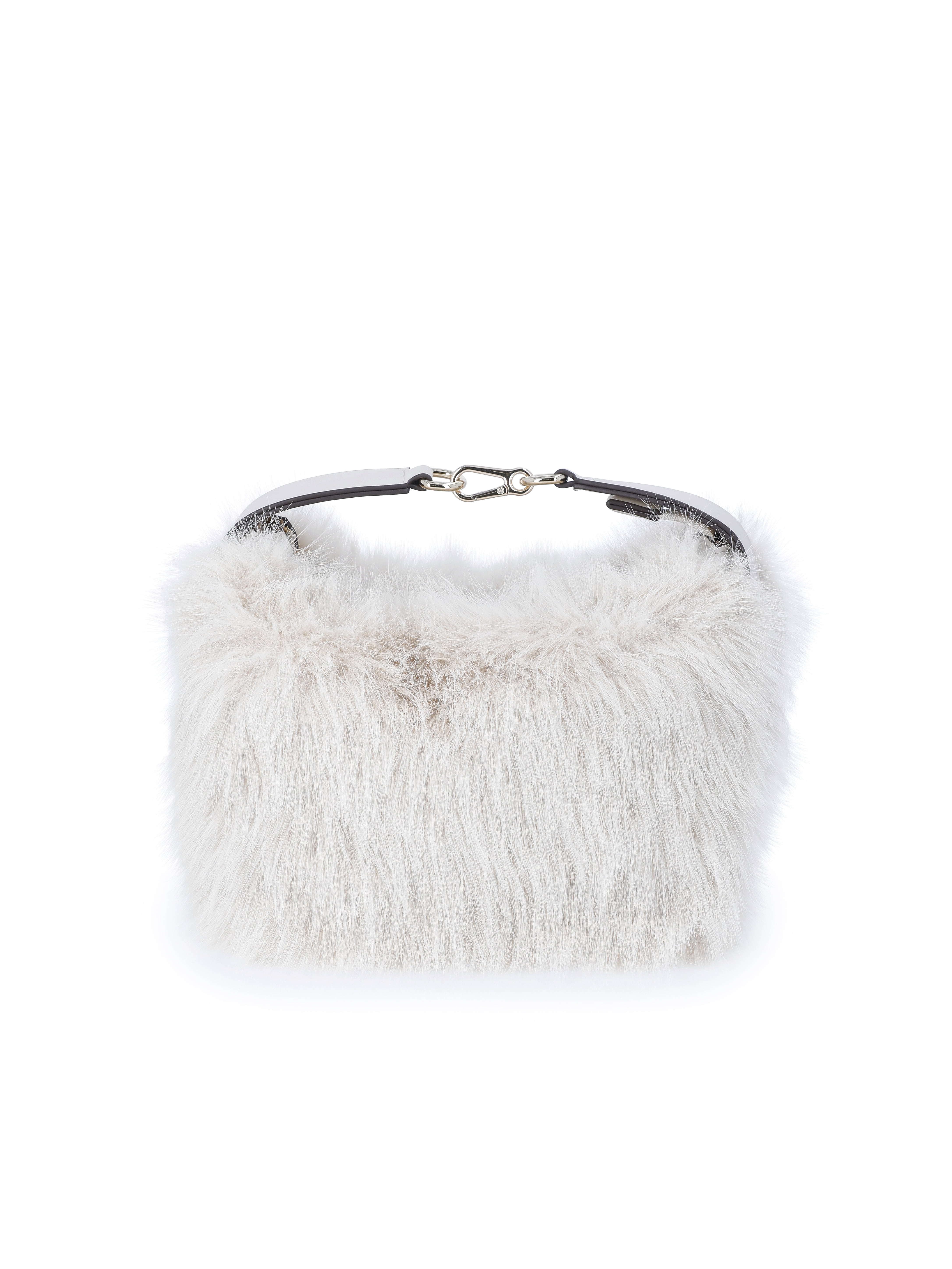 Scoop Women's Faux Fur Top Handle Mini Bag, Crystal