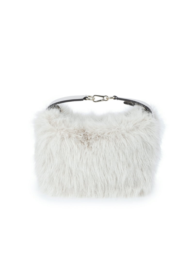 Scoop Women's Faux Fur Top Handle Mini Bag, Crystal - Walmart.com