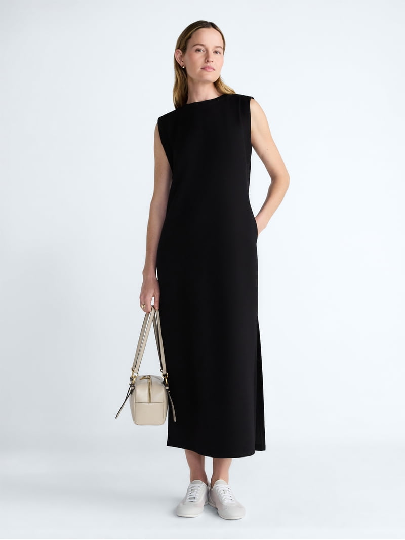 walmart scuba knit maxi dress Scoop Women's and Women's Plus Scubaknit Sleeveless Maxi Dress, Sizes XS-4X