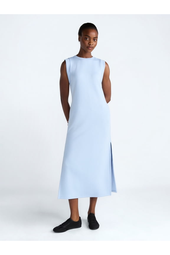Women's and Women's Plus Scubaknit Sleeveless Maxi Dress, Sizes XS-4X