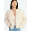 Scoop Women's and Women's Plus Whispy Faux Fur Jac