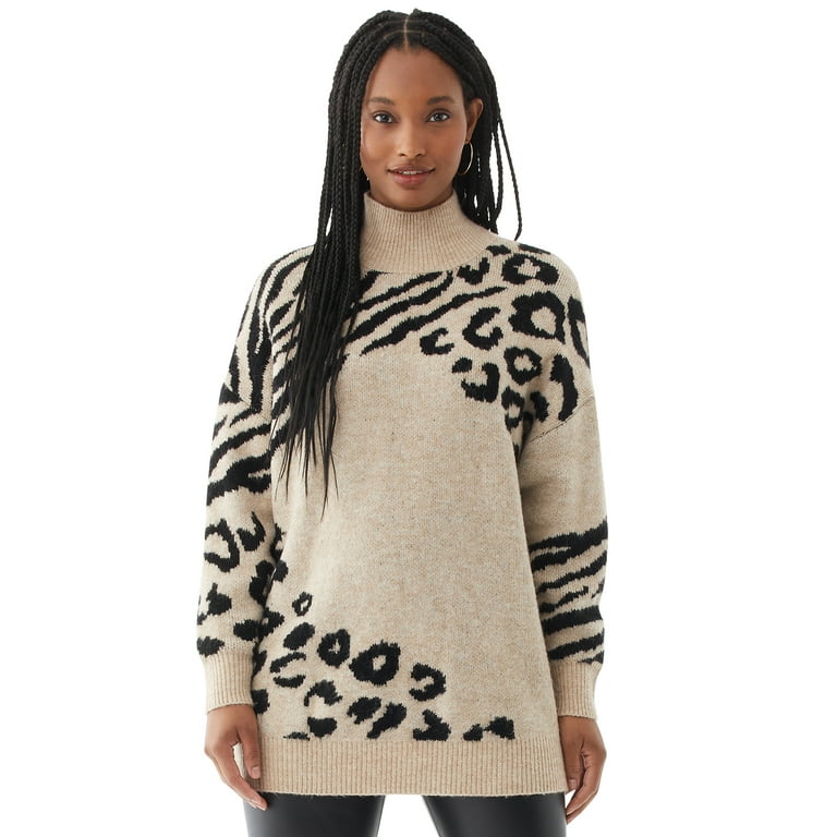cheetah print oversized sweater