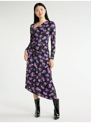 Scoop Women's Sleeveless Tiered Asymmetrical Dress, Sizes XS-XXL 