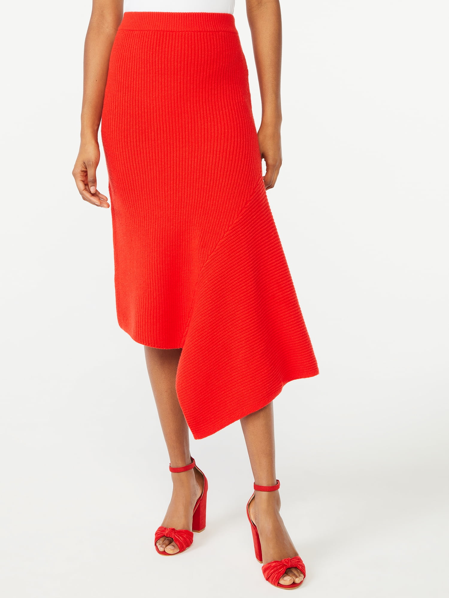 Scoop Women's Asymmetrical Midi Skirt - Walmart.com