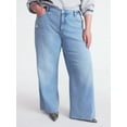 thumbnail image 1 of Scoop Women’s and Women’s Plus Baggy Wide Leg Jeans, Sizes 0-26, 1 of 1