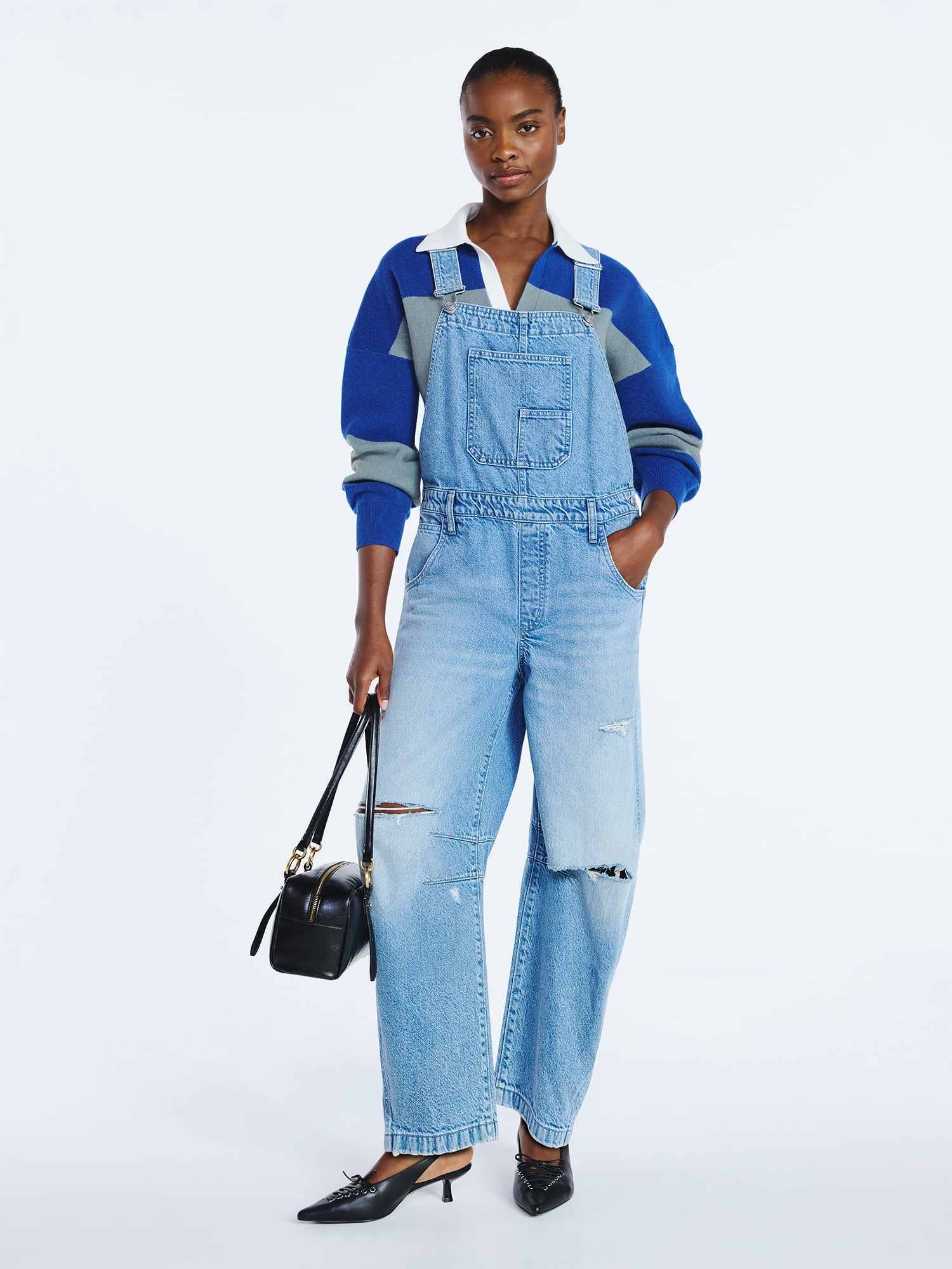 Scoop Women's and Women's Plus Cotton Barrel Overalls, 24", 26", and 28" Inseams, Sizes XS-4X