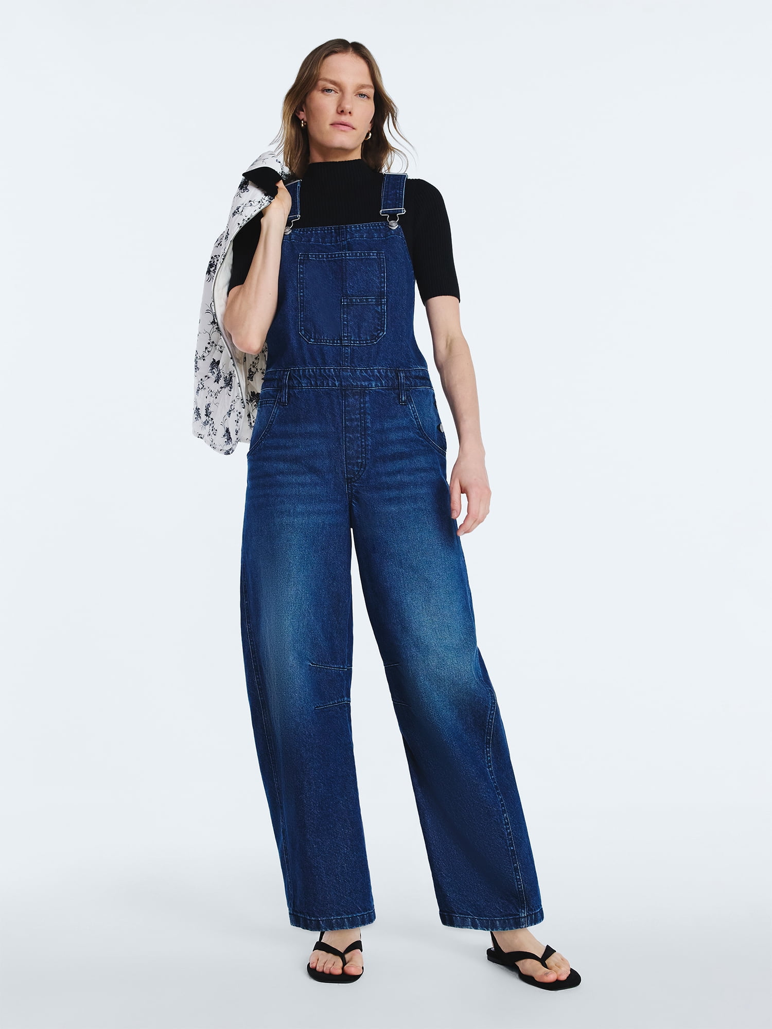 Scoop Women's and Women's Plus Cotton Barrel Overalls, 24", 26", and 28" Inseams, Sizes XS-4X