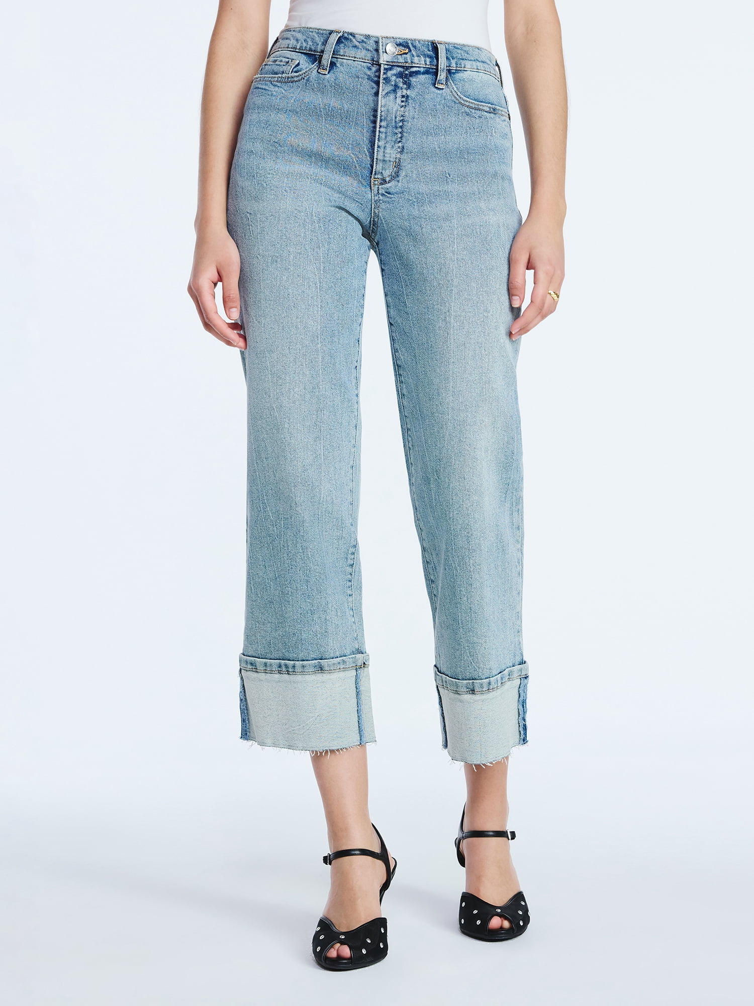 Scoop Women's and Women's Plus Benton Cuffed Ankle Jeans, 25", 27", and 29" Inseams, Sizes 0-26W