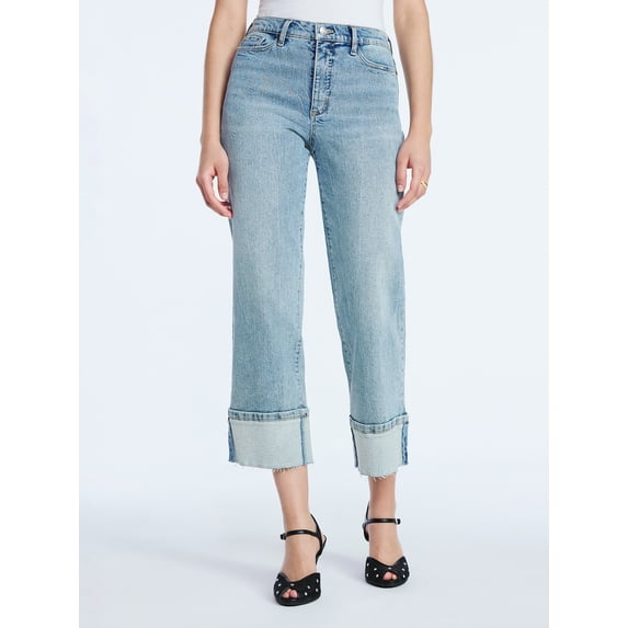 Scoop Women's and Women's Plus Benton Cuffed Ankle Jeans, 25", 27", and 29" Inseams, Sizes 0-26W