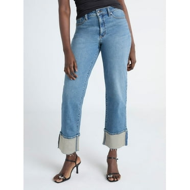 Scoop Women's Benton Cuffed Ankle Jeans, Sizes 00-18, Regular, Short, Tall