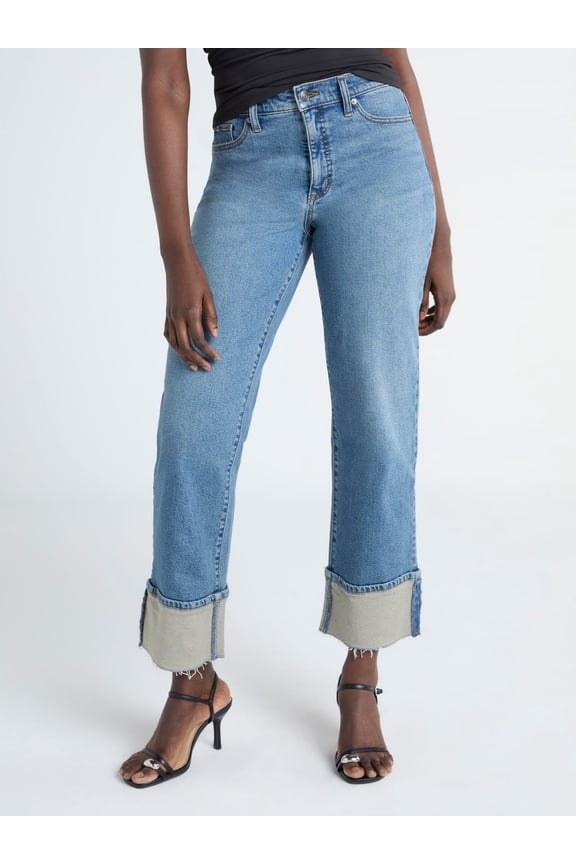 Women's and Women's Plus Benton Cuffed Ankle Jeans, 25", 27", and 29" Inseams, Sizes 0-26W