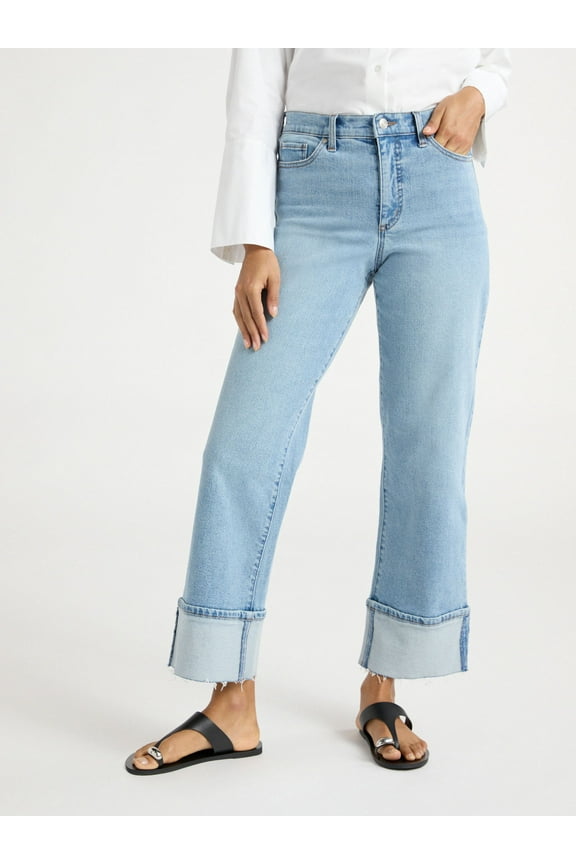 Women's and Women's Plus Benton Cuffed Ankle Jeans, 25", 27", and 29" Inseams, Sizes 0-26W