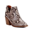 thumbnail image 1 of Scoop Women's Block Heel Snake Print Cutout Bootie, 1 of 6