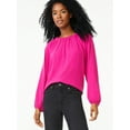 thumbnail image 1 of Scoop Women's Blouson Bow Back Top, 1 of 5