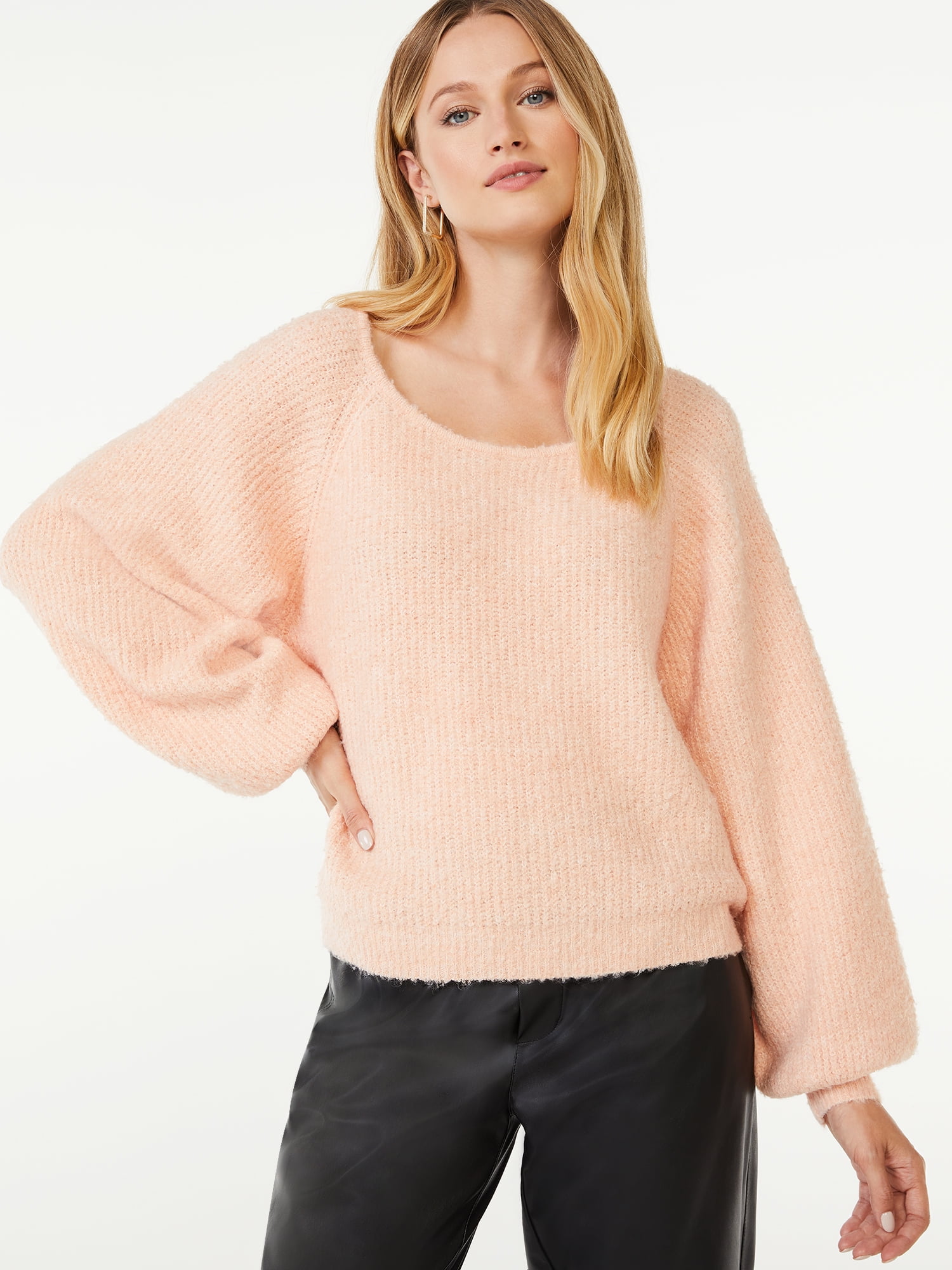Boucle knit shop sweater