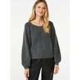 thumbnail image 1 of Scoop Women's Boucle Knit Sweater, 1 of 5