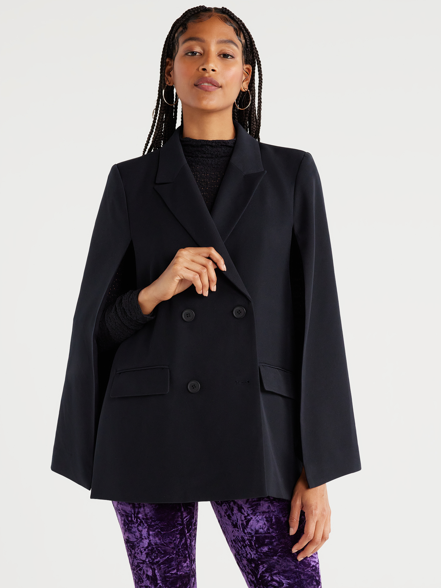 Scoop Women’s Cape Blazer, Sizes XS-XXL - Walmart.com