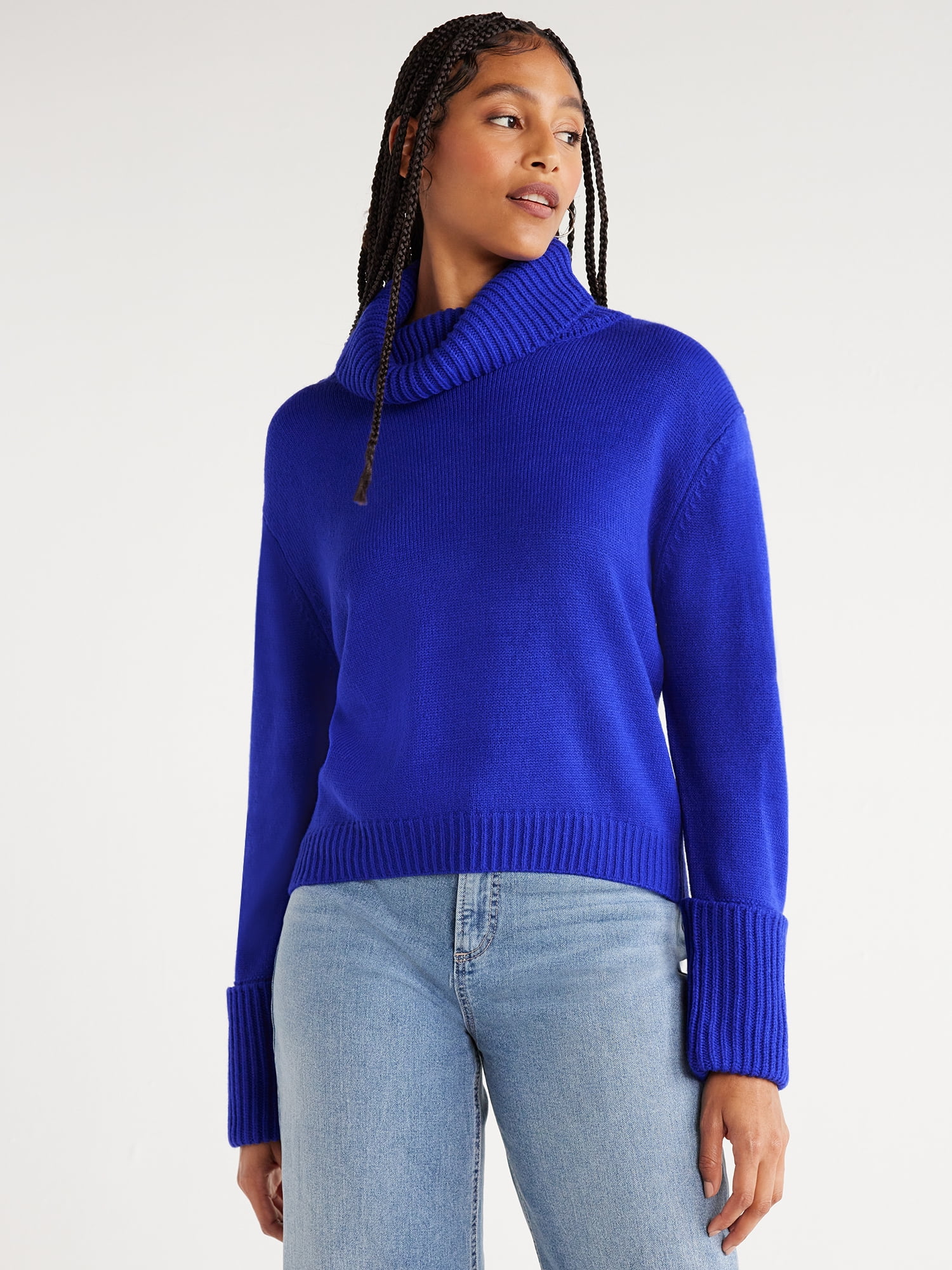 Scoop Women’s Chunky Turtleneck Sweater, Sizes XSXXL