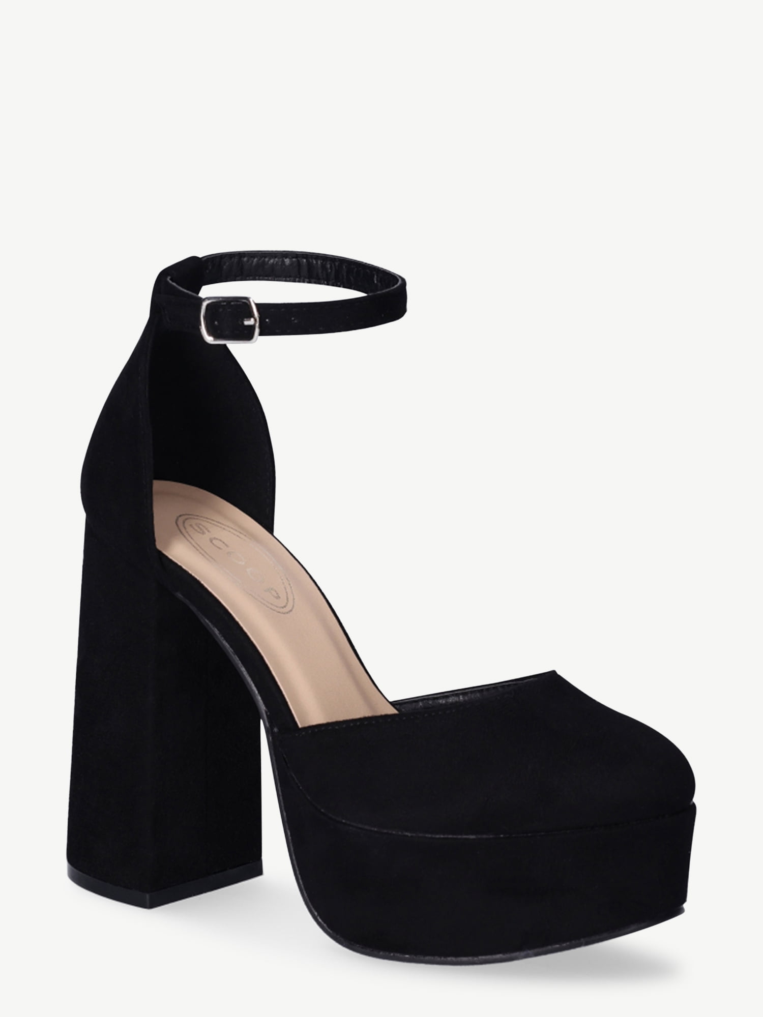 Nude platform heels in black (Flatforms)