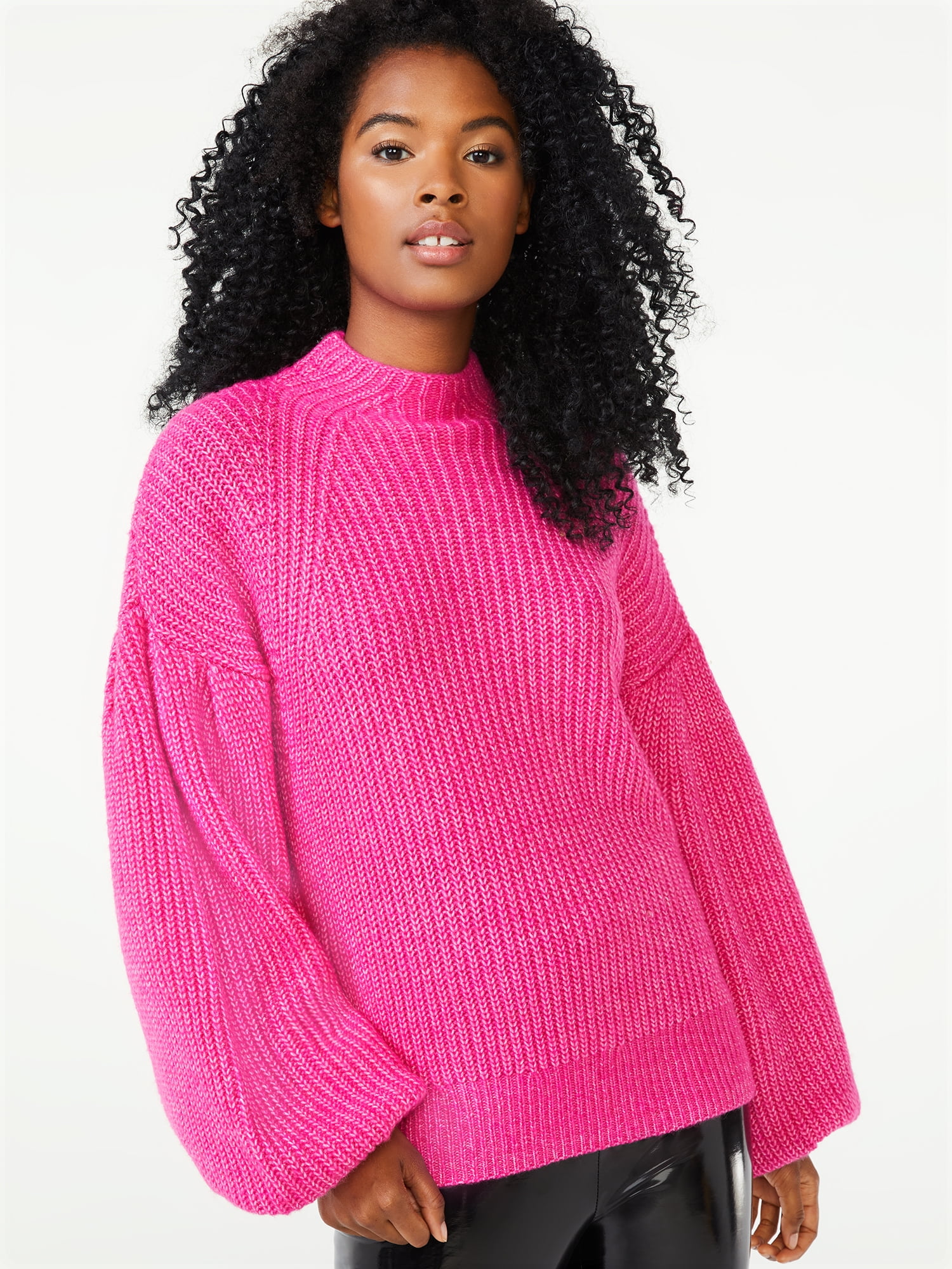Cozy mock neck sweater hot sale
