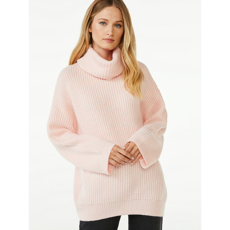 Scoop Women's Cozy Tunic Turtleneck Sweater 