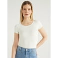 thumbnail image 1 of Scoop Women’s Crew Neck Bodysuit with Short Sleeves, Sizes XS-XXL, 1 of 5